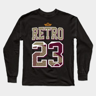 23 Retro Black Olive Long Sleeve T-Shirt